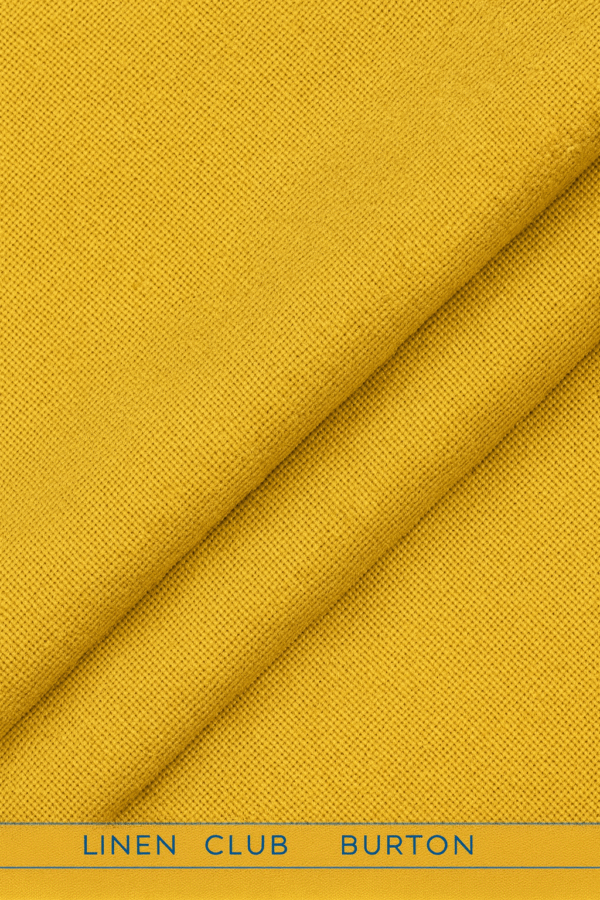 Linen Cotton Blend - Berry Mustard Yellow - Linen Club   - Shirting Fabric